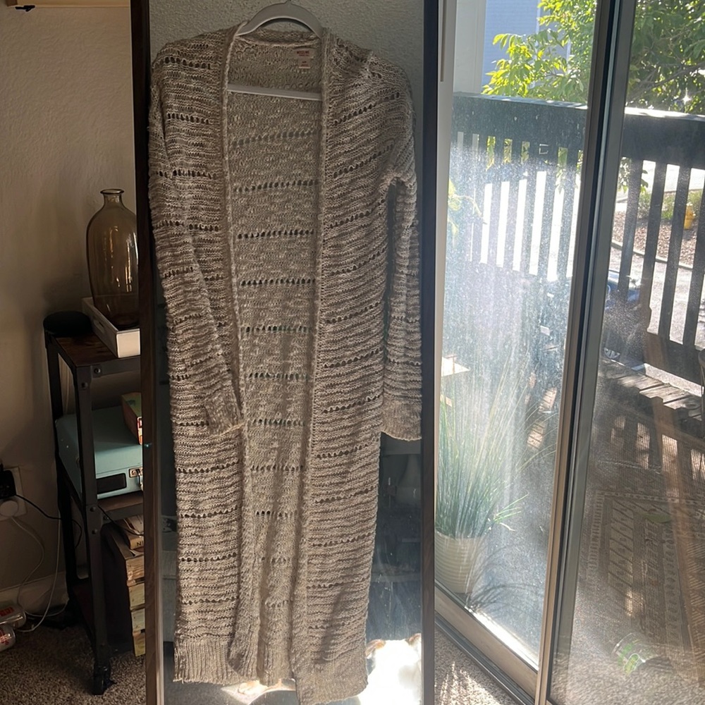 Mossimo (Target) Long Tan Cardigan